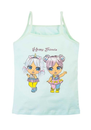 Состав: 
Хлопок 95%
Эластан 5%
	Детская майка для девочки с рисунком 