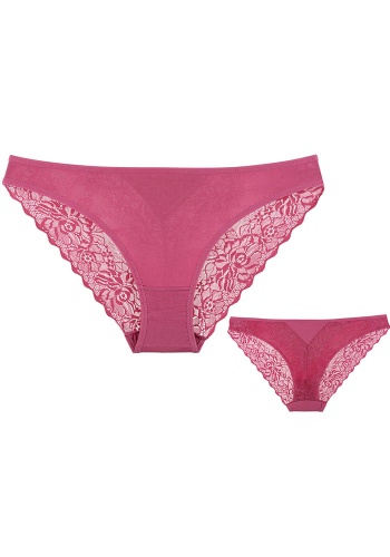 Состав:
Хлопок 95%
Эластан 5%
	Женские трусы слипы с кружвеной деталью. 