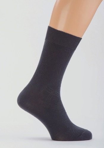 Состав: 
Хлопок 85%, 
ПА 23%, 
Эластан 2%
	Носок с фактурным переплетением.