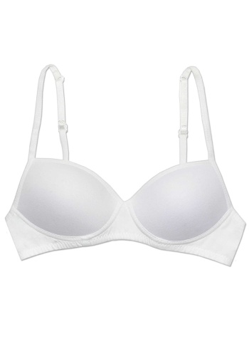 Состав:
Хлопок 95%
Эластан 5%
	Детский бюстгальтер для девочки с чашечками на мягкой формирующей прокладке, вшитые регулирующихся бретельки, застегивается сзади на два крючка (три варианта).