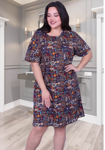 Состав:
Хлопок 100%
	Женская туника из принтованного полотна. 

Обратите внимание: расцветка товара на сайте может отличаться от фактической расцветки. Оптовый склад оставляет за собой право поставить товар любого цвета, который имеется на данный момен