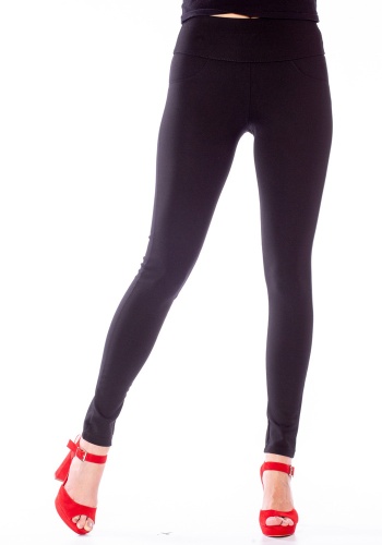 Состав:
Вискоза 70%
Полиамид 26%
Эластан 4%
	Плотные леггинсы облегающего кроя, широкий пояс, на заднем кармане металлизированные стразы в виде звездочек.