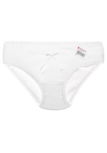 Состав:
Хлопок 100%
	Детские трусы для девочек, украшен бантиком и кружевной каемкой.