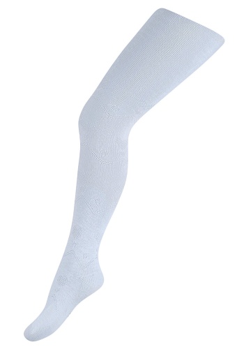 Состав:
Хлопок 76%, 
Полиамид 21%, 
Эластан 3%
	Колготки для девочек, однотонные с жаккардовым рисунком прекрасно сочетаются с любым типом одежды, особенно красиво смотрятся с платьями и юбками, которые входят в школьную форму или для торжеств