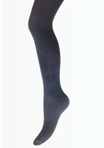 Состав: 
Хлопок 71%, 
Полиамид 26%, 
Эластан 3%
	Демисезонные детские колготки школьного формата, с небольшим рисунком в виде перекидной платировки на паголенке.