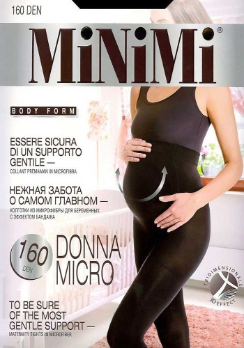 Состав:
Полиамид 88%, 
Эластан 10%,
Хлопок 2%
	Плотные непрозрачные колготки для беременных. Выполнены из мягкой микрофибры. Специальные шортики с эластичной вставкой спереди и эффектом бандажа для поддержки живота. Удобный анатомический пояс-рези