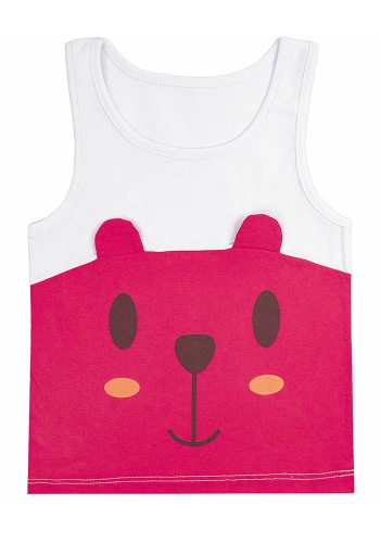 Состав:
Кулирка
Хлопок 100%
	Майка для девочки с аппликацией.