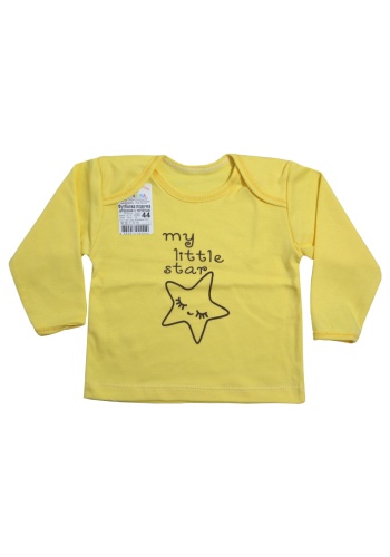 Состав:
Интерлок-пенье
Хлопок 100%
	Детская футболка-лодочка с длинным рукавом с печатью. 