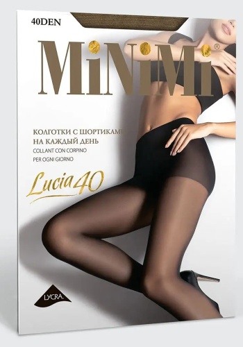 Состав:
Полиамид 82%, 
Эластан 18%
     Полупрозрачные колготки плотностью 40 ден, очень эластичные, с укрепленным мыском и усиленными шортиками.