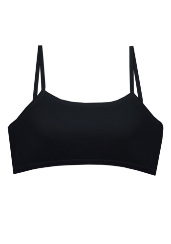 Состав:
Хлопок 95%
Эластан 5%
	Детское бюстье (бюстгальтер-топ) для девочки на тонких бретельках.