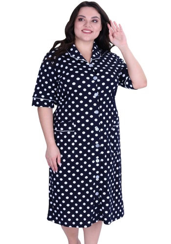 Состав: 

Хлопок 100% 

	Халат женский на пуговицах.


Обратите внимание: расцветка товара на сайте может отличаться от фактической расцветки. Оптовый склад оставляет за собой право поставить товар любого цвета, который имеется на данный момент.	
