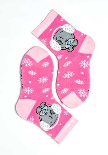 Состав:
Хлопок 87%
ПА 10%
Эластан 3%
	Носки зимние плюшевого переплетения с рисунком знаменитой игрушки 