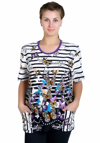 Состав:
Кулирное полотно
Хлопок 100%
	Футболка женская 