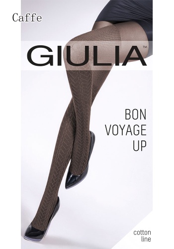 Состав:
Полиамид 55%
Хлопок 41%
Эластан 4%
	Хлопковые фантазийные колготки с оплетенным эластаном, плотностью 200 ден, с ластовицей, широким поясом и плоским швом, снизу имитация ботфортов с узором из косичек.