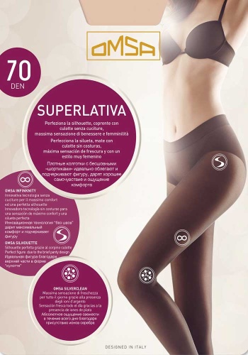 Состав:
Полиамид 89%,
Эластан 11%
	Полупрозрачные шелковистые колготки плотностью 70 ден, выполненные по инновационной бесшовной технологии, с низким широким поясом, укрепленным мыском и усиленными шортиками. В состав входят ионы серебра, обеспечив