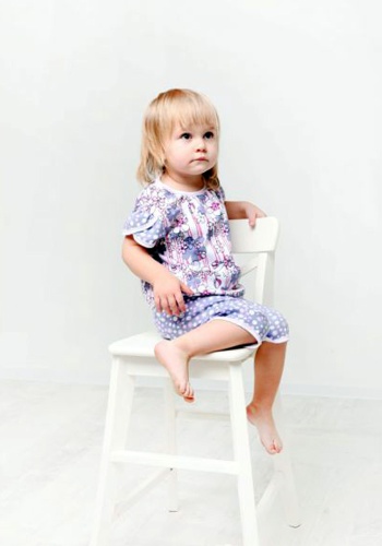 Состав:
Интерлок
Хлопок 100%
	Пижама для девочки с коротким рукавом.