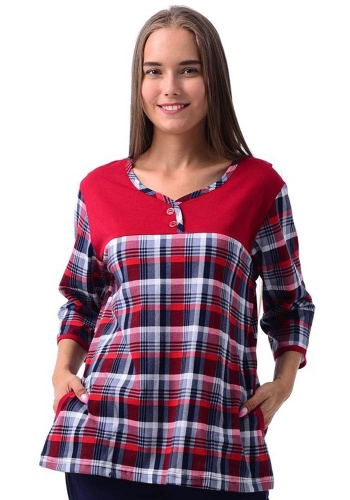 Состав: 
Хлопок 100% 
	Женская блузка. 

Обратите внимание: расцветка товара на сайте может отличаться от фактической расцветки. Оптовый склад оставляет за собой право поставить товар любого цвета, который имеется на данный момент.	