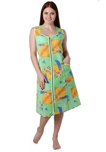 Состав:

Креп
Хлопок 100%

	Халат-сарафан женский 