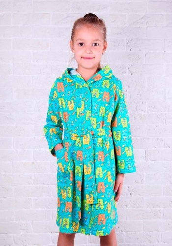 Состав:
Футер
Хлопок 100%
	Детский халат.