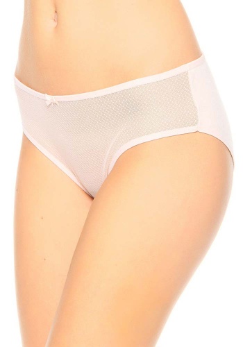 Состав:
Модал 95%
Эластан 5%
	Женские трусы слипы спереди сеточка, по центру бантик.