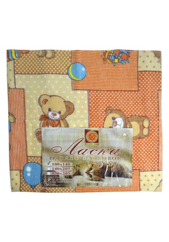 Состав:
Хлопок 100%
	Детское байковое одеяло, размер 100х140 см.