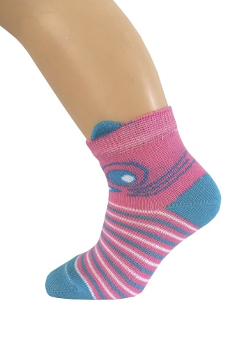 Состав:
Хлопок 70%
ПА 20%
Эластан 10%
	Носки детские демисезонные с рисунком и 3D ушками, подходят для девочек и мальчиков.