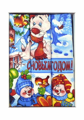 Состав:
Хлопок 100%
	Набор кухонных полотенец 