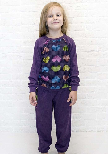 Состав:
Интерлок
	Детский комплект (джемпер+брюки).