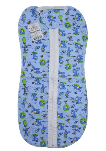 Состав:
Кулирка
Хлопок 100%
	Пеленка-кокон на молнии из кулирного полотна. Цвета ассорти. 