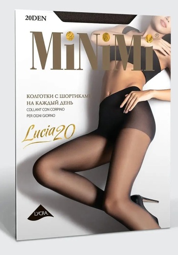 Состав:
Полиамид 80%, 
Эластан 20%
    Тонкие колготки плотностью 20 ден, очень эластичные, с укрепленным мыском и усиленными шортиками.