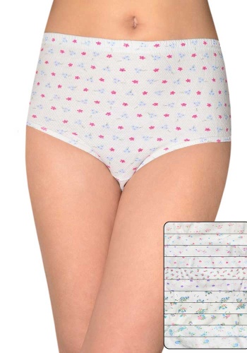 Состав:
Хлопок 95%
Эластан 5%
	Высокие женские трусы слипы большого размера с цветочным рисунком (рисунок меняется) и структурным 