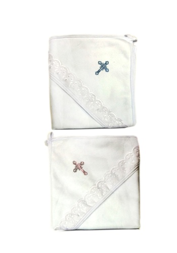 Состав:
Футер
Хлопок 100%
	Пеленка для крещения, размер 95х100 см. 