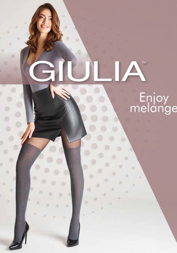 Состав:
Полиамид 68%
Полиэстер 20%
Эластан 12%
    Матовые фантазийные колготки с оплетенным эластаном, плотностью 60 ден, с ластовицей, широким поясом и усиленными плоскими швами. У модели тонкий верх, а снизу имитация непрозрачных меланжевых гол