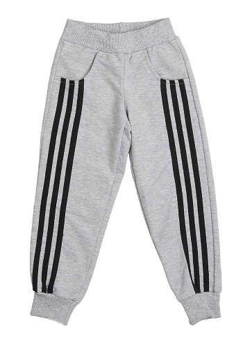 Состав:
Футер двунитка
Хлопок 100%
	Плотные детские брючки на широкой резинке с лампасами, с карманами, внизу на манжетах.  