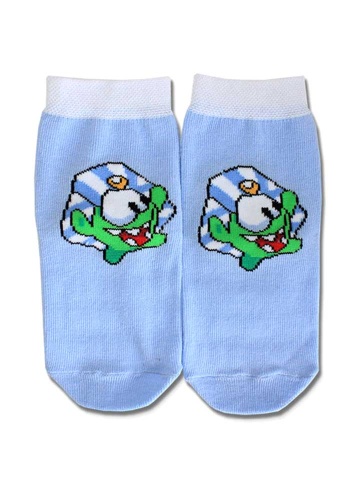 Состав:
Хлопок 80%
ПА 15%
Эластан 5%
	Носки демисезонные гладкого переплетения с вышивным рисунком забавного маленького монстрика-героя Английского мультсериала 