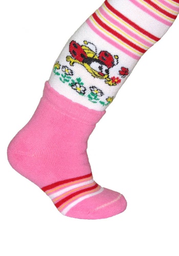 Состав: 
Хлопок 73%
Полиамид 25%
Эластан 2%
	Комфортные детские колготки для мальчиков и девочек с очень яркими рисунками. На паголенке имитация носочка.