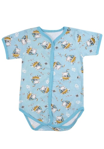 Состав:
Кулирка 
Хлопок 100%
	Боди из материала кулирка с короткими рукавами на кнопочках по всей длине. Снизу три кнопки для переодевания подгузника.