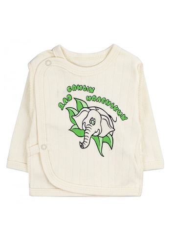 Состав:
Интерлок
Хлопок 100%
	Распашонка для малыша с аппликацией.