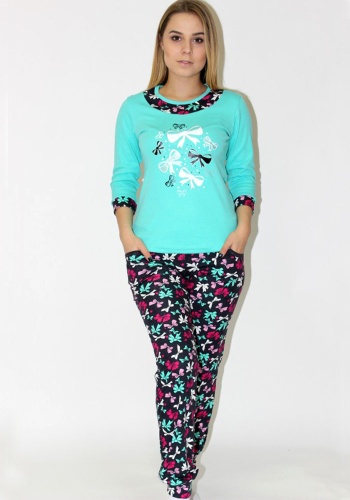 Состав:
Интерлок пенье
Хлопок: 100%.
	Комплект женский.