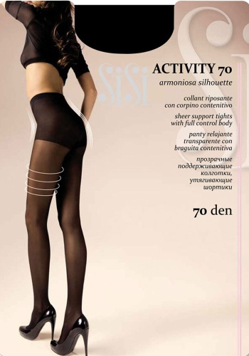 Состав:
Полиамид 86%, 
Эластан 14%
	Матовые непрозрачные колготки с лайкрой, плотностью 70 ден, с моделирующими фигуру 