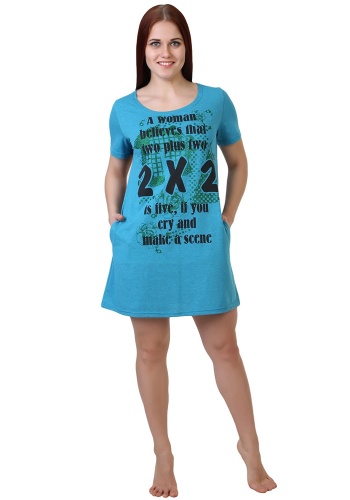 Состав:
Кулирное полотно
Хлопок  70%,
ПЭ 30%
	Туника женская 