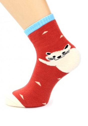 Состав:
Хлопок 80%
Полиэстер 17%
Эластан 3%
	Детские носки, с махрой ихнутри. На пятке рисунок 