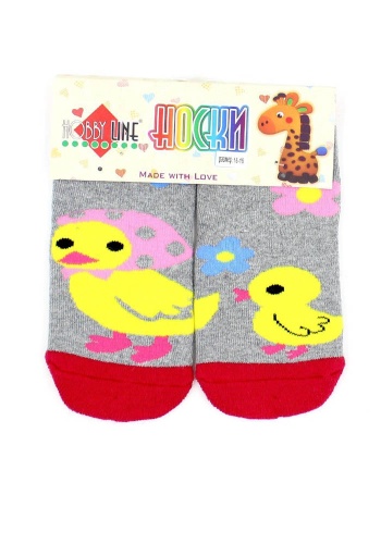Состав:
Хлопок 80% 
Полиэстер 17%
Эластан 3% 
          Детские носки с махрой внутри, с рисунком 