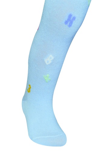 Состав: 
Хлопок 80%, 
ПА 15%, 
Эластан 5%
	 Детские колготки из хлопка. Гладь с компьютерным рисунком 