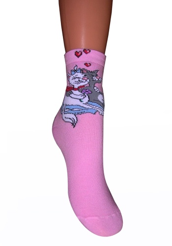 Состав: 
Хлопок 74%, 
Полиамид 24%, 
Эластан 2%
	Демисезонные носки для девочек с рисунками 