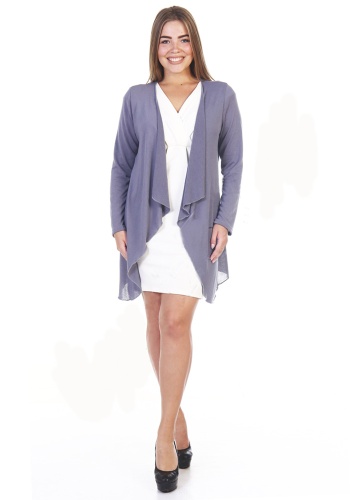	Кардиган-пиджак женский свободного кроя, до середины бедра, с длинными  рукавами.
Обратите внимание: расцветка товара на сайте может отличаться от фактической расцветки. Оптовый склад оставляет за собой право поставить товар любого цвета, который имее