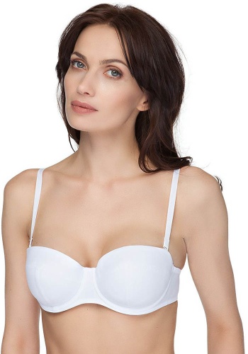 Состав:
Полиамид  65% 
Хлопок 25%
Эластан  10%
    Практичный и удобный бюстгальтер-балконет с эффектом «пуш-ап». Съемные бретели. Бюстгальтер можно носить под облегающую одежду, под платье или топ без бретелей. Чашечки на х\б подкладке.