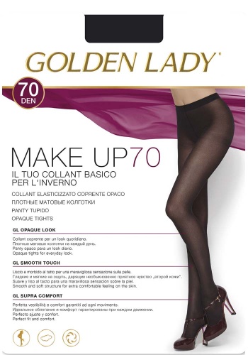 Состав:
Полиамид 95%,
Эластан 5%
	Плотные непрозрачные шелковистые однородные колготки с лайкрой.