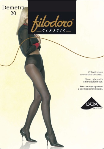 Состав: 
Эластан 11%,
Полиамид 89%
  Тонкие матовые колготки с лайкрой и ажурными трусиками, широким комфортным поясом и ластовицей, уплотнённым носком и сформированной стопой.