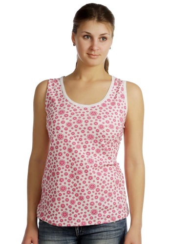 Состав:
Кулирное полотно
Хлопок 100%
	Майка женская 